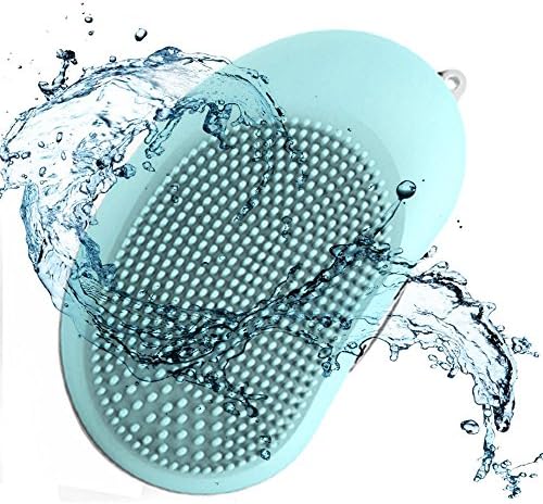 Sonic Electric Face Cleanser and Deep Massager Brush Head, Waterproof Silicone Facial Cleaning Brush ,for Travel (Blue)