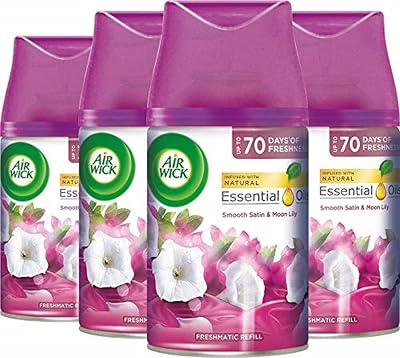 Air Wick Moon Lily Smooth Satin & Moon Lily Freshmatic 250ml 4 Pack