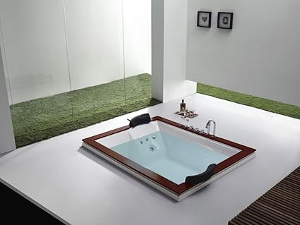 Viva Forme Baignoire Balneo Xxl Texas 180x140x60 Cm 2 Places Amazon Fr Jardin