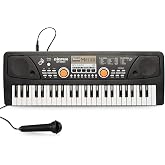 Raimy Electric Keyboard Piano for Kids, 49 Keys Portable Music Toy | Kids Piano, Early Learning Educational Musical Instrument, Birthday Gift for 3 4 5 6 7 8 9 Year Old Boys and Girls (Black)