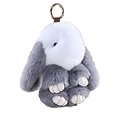 Unpafcxddyig Bunny Keychain Cute Soft Fur Keychain
