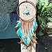 Ricdecor Indian Dream catcher Wind Chimes Feather Pendant wall hanging home decoration (Turquoise)
