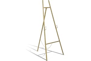 ARTASY 50" Gold Easel Stand for Wedding Signs, Posters, Portable Artist Easel for Painting Canvas, Tripod for Home and Office