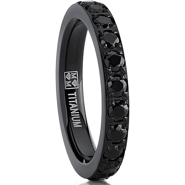 Amazon.com: JunXin 10KT Black Gold Ring 8MM Round Cut