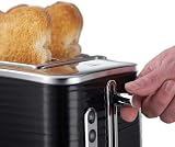 Russell Hobbs Inspire 2 Slice Toaster Extra Wide Slots 1050W Black view 4