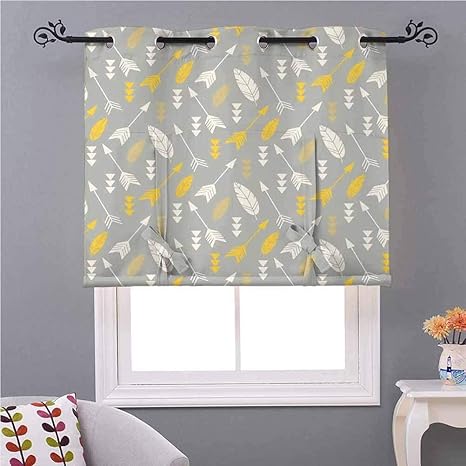 YUAZHOQI - Cenefa de globo, plumas y flechas bohemias con patrón