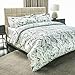 Ashler Bed Sheets Sets - Duvet Green&Grey 3 Piece Queen Size - Soft Microfiber Hypoallergenic 1800 Series Deep Pocket Fitted Sheets Wrinkle Fade and Stain Resistant