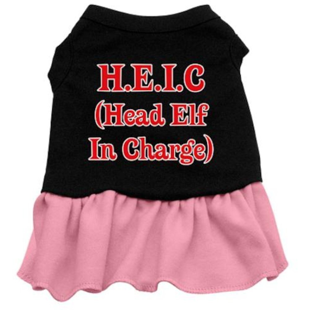 Mirage Head ELF in Charge Screen Print Dress, X-Large, Black/Pink