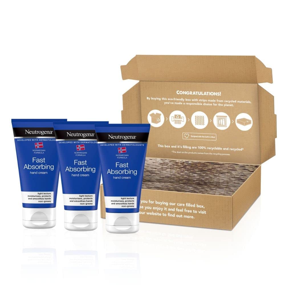 Neutrogena Norwegian Formula Fast-Absorbing Hand Cream (3x 75ml Bundle), Lightweight and Non-Greasy for Dry Hands, Nourishing Formula to Support Softer Skin, Suitable for Sensitive Skin — image 1