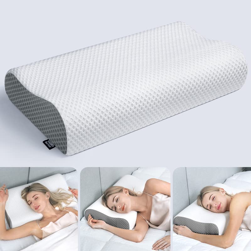 Osteo Adjustable Memory Foam Pillow with 6 Available Height, No Smell