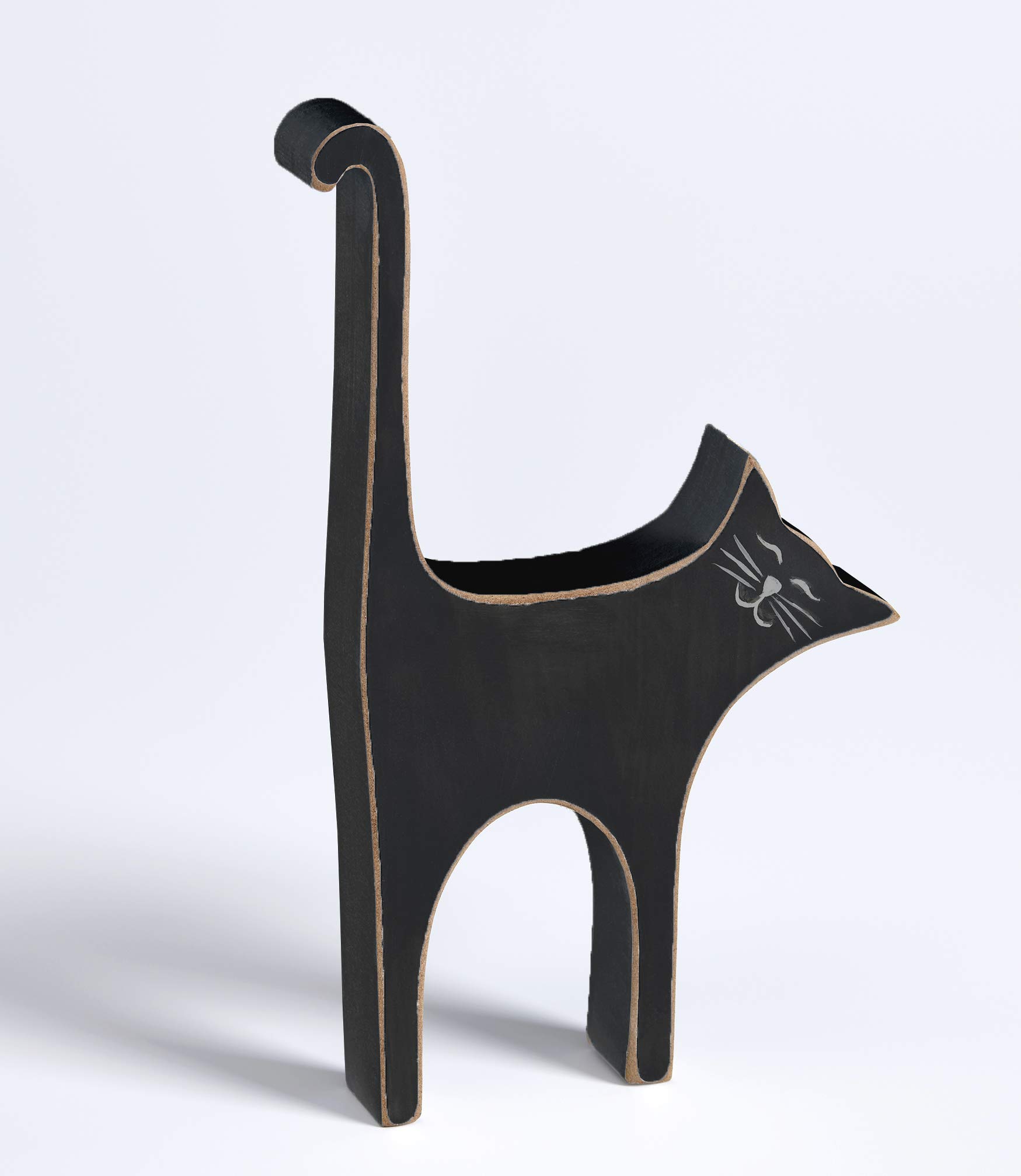 walther design Decoration Figure Black Made of Wood, Cat CA199B