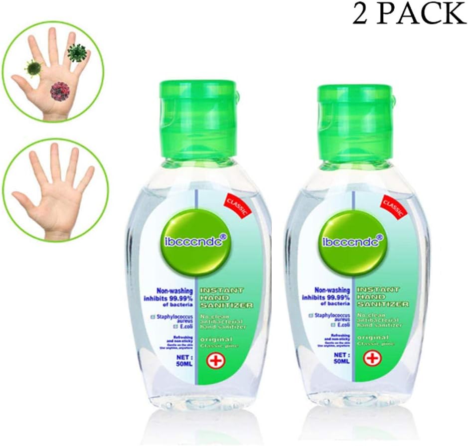 Defense 24 Hour Non-Washing Disposable Hand Sanitizers Instant Hand Sanitizer Gel 99.99% Effective Cleaning Natural Hand Sanitizer Cleaner (Non Washing Travel Size 2 Pack 100 ML)