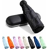 MRTLLOA Travel Essentials Mini Umbrella with Case for Purse - Small Compact & Lightweight, UV Sun Protection, Manual Open/Close for Pocket Umbrella(Women/Men/Kids)
