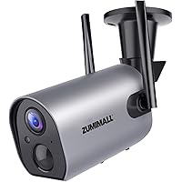Wireless Outdoor WiFi Security Camera, Rechargeable Battery-Powered Home Security Camera, 1080P Night Vision/Waterproof, PIR Motion Detection, 2-Way Audio, Compatible with Cloud Storage/SD Slot