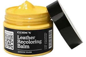 CLYDES LEATHER COMPANY Clyde's™ Recoloring Balm | Non-Toxic Material Dye & Restorer for Furniture, Car Seats, & More | 23 Colors