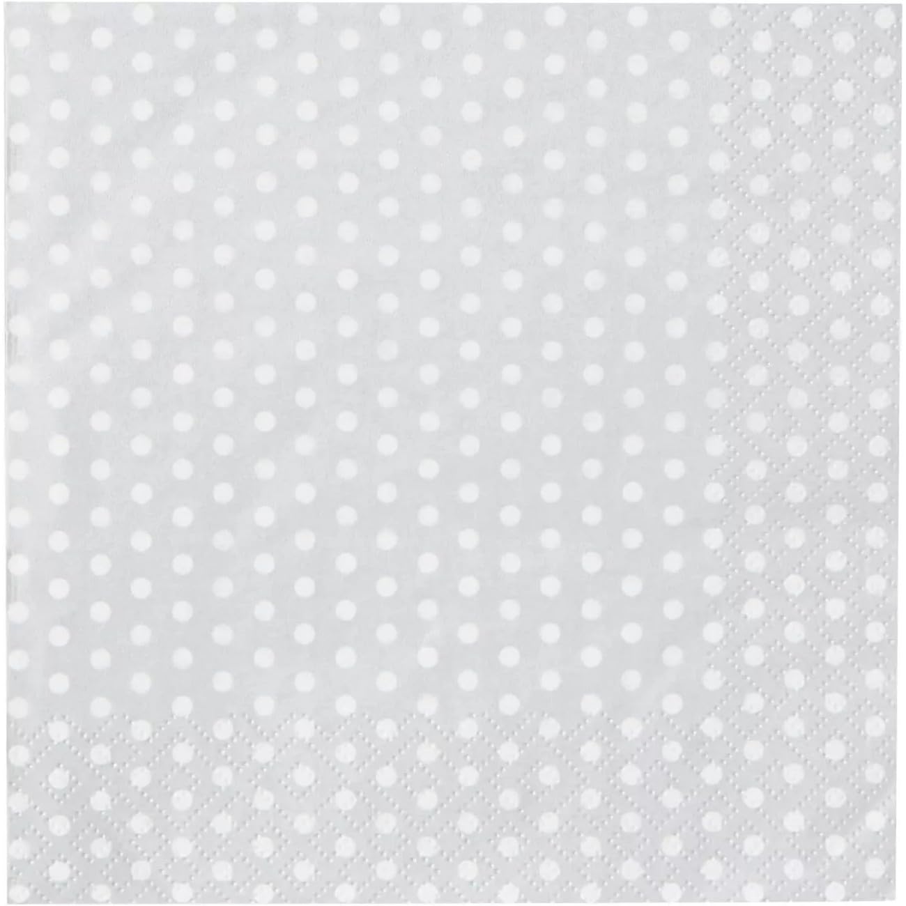 Anniversary House Tiflair Polka Dot Lunch Napkins Silver 3 ply