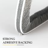 fowong Draught Excluder 4.9m Weatherstrip 9mm Brush Seal Grey Door Window view 3