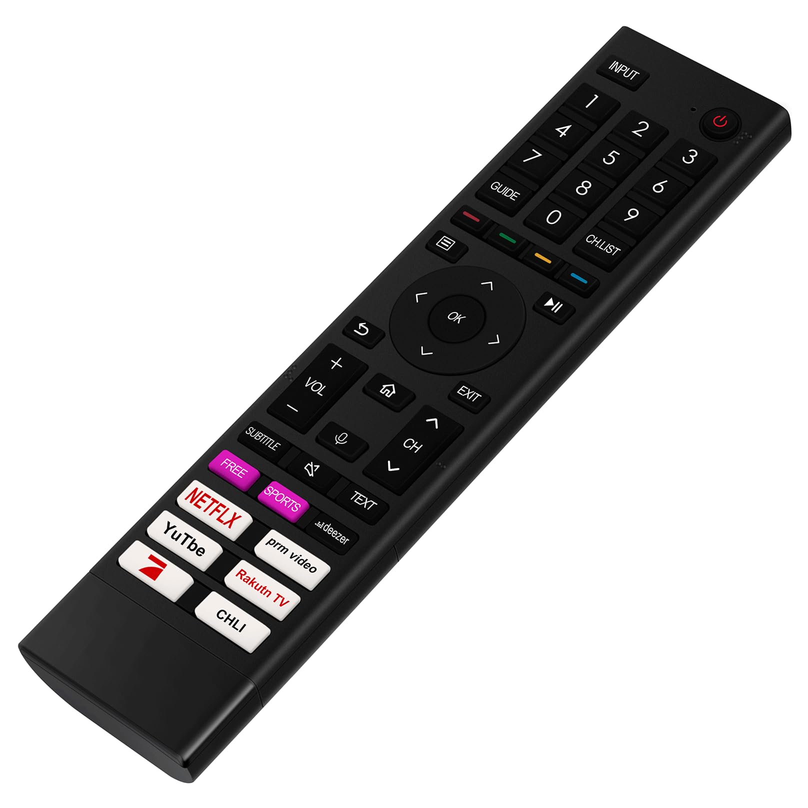 ERF3I80H-0012 Voice Replaced Remote Control -VINABTY-fit for Hisense TV ERF3I80H ERF3I80H (0012) remote control 55E7HQ 75A6GG 43E7HQ 85A6EG 43A67H 55A67H 70A6GG 50A67H 50E6KT 58A6GG 65A6GG