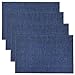 Texture Design Woven PVC Placemat (Navy), Set of 4