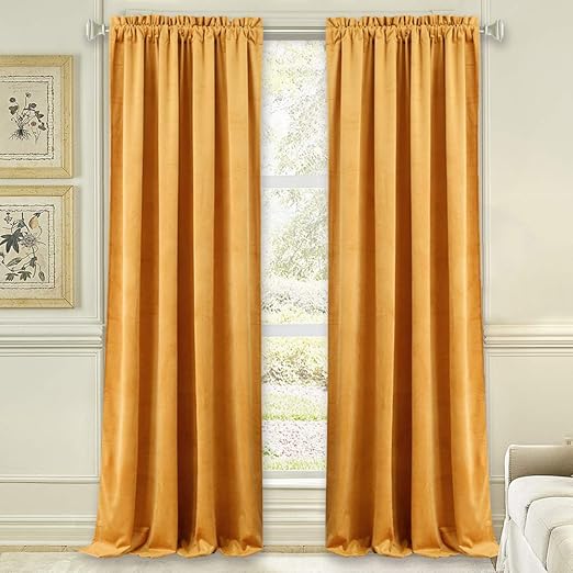 Amazon Com Stangh Velvet Curtains 108 Inches Soft Velvet