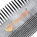 BlueZOO Beard Comb for Men Pear Wood Antistatic Dual Action Fine & Coarse Teeth Beard Comb - Comes with PU Leather Case - Great for Head Hair, Beard & Mustache
