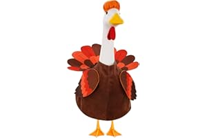 Aymolas Thanksgiving Turkey Goose Outfit Porch Goose Outfits Yard Goose Clothes Silly Lawn Goose Costume for 23'' Porch Goose Duck Decorations