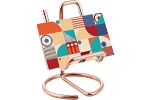 Business Card Holder for Women Cute Metal Black Desktop Business Card Holder for Desk Display for Men & Women (Rose Gold, 1)