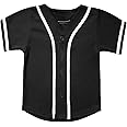 babyhealthy Kids Baseball Jersey Button Down Hip Hop Personalized Sport T Shirts Tops for Boys Girls