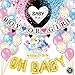 Baby Shower Games for Girl Dont Say Baby, Tummy Tape, Bingo Game Cards and Baby Shower Decorations for Girl, 10 Fun Games, 25 Pens, 100 Acrylic Pacifiers, Clothespins, Balloons