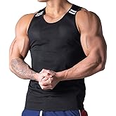 Magiftbox Mens Mesh Workout Lightweight Tank Tops Quick-Dry Training Vest Athletic Muscle Tank Tops for Men T47