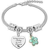 Bridesmaid Bracelet Wedding Gift for Friends Maid of Honor Gifts Bridesmaid Gifts for Wedding Day Bridesmaid Jewelry for Women Wedding Gifts for Sister Friendship Gifts Bestie Gifts Wedding Party Gift
