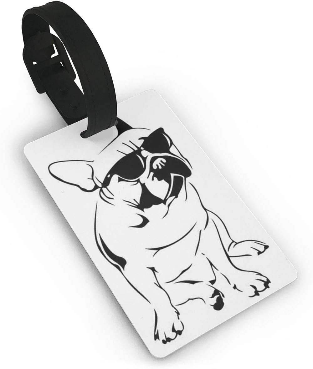 french bulldog luggage tag