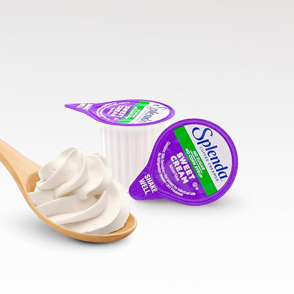 SPLENDA SINGLE SERVE COFFEE CREAMER CUPS, SUGAR FREE SWEET CREAM, 48 COUNT