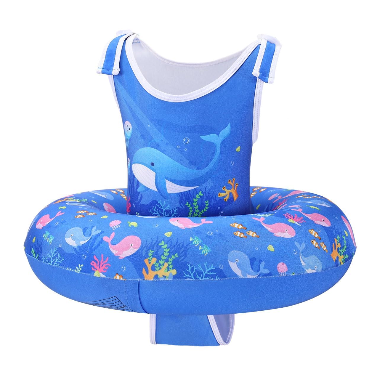 Photo 1 of HeySplash Toddler Swim Vest for Age 3-6, Swim Trainer Vests with Adjustable Strap for Boys Girls 30-60lbs, Children Swimsuit, Floating Tubes, Beginner Learn to Swim Pool Floaties, Blue Whale