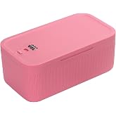 SANIDIKA Lockable Storage Box, Locking Medicine Box, Cell Phone Locked Jail, Food Medical Lockbox, Containers Bin for Personal Refrigerator Home Office Organization Travel Gift,9.25 x 5 x 3.6 (Berry)