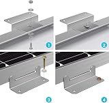Renogy Solar Panel Z Brackets Holder 2 Sets Mounting Kit with Nuts Screws view 4