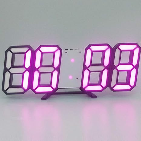 Amazon Co Jp Aishenghuoledデジタル時計3dデザイン目覚まし時計多機能電子12h 24h時間表示自動調整可能な明るさ置時計 デスクトップ時計 ホーム キッチン