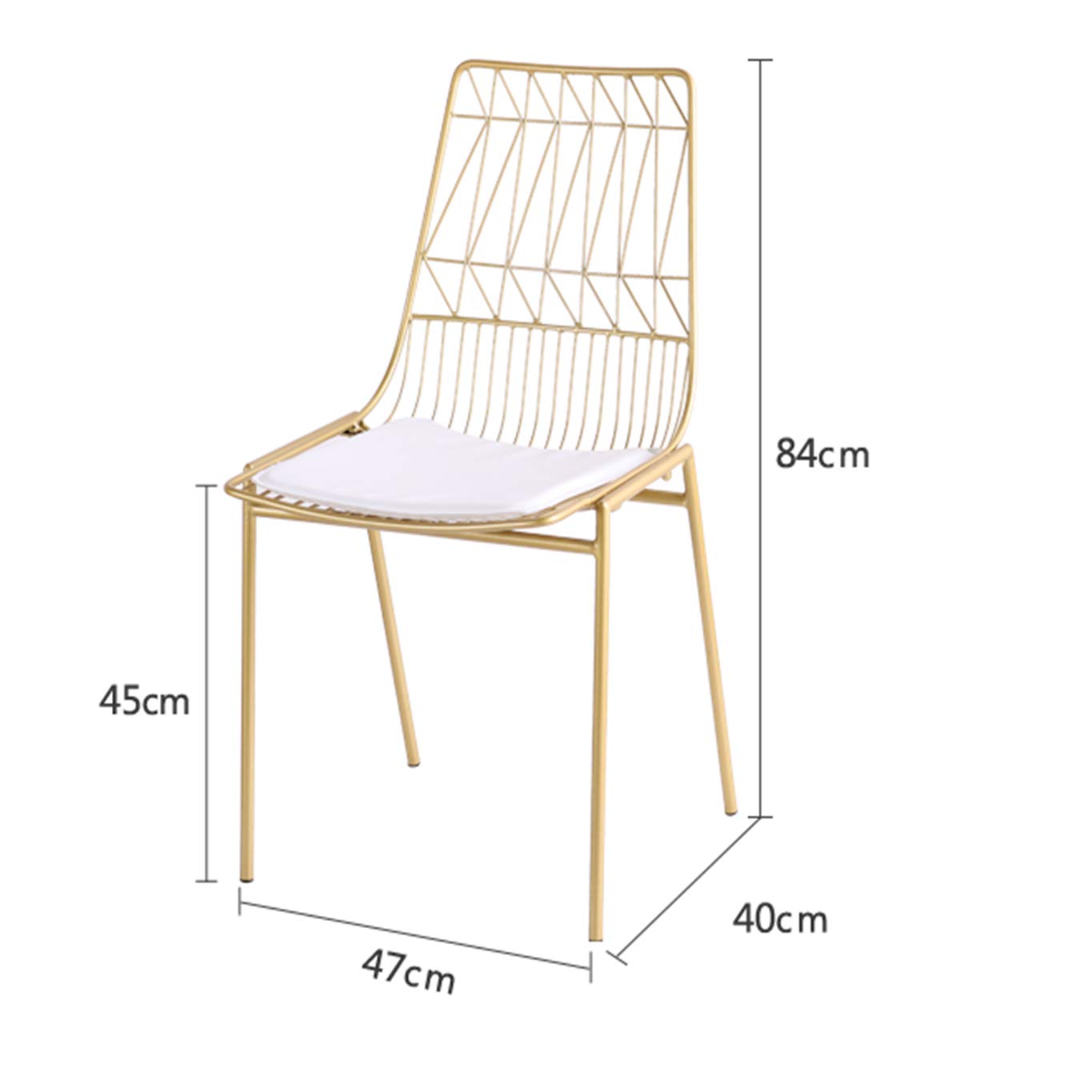 Bhjqsy Chair Nordic Iron Wire Dining Chair Wrought Iron Casual Cafe Tables And Chairs Backrest Designer Chair Restaurant Seat Color Gold Dining Chairs Home Kitchen Cate Org