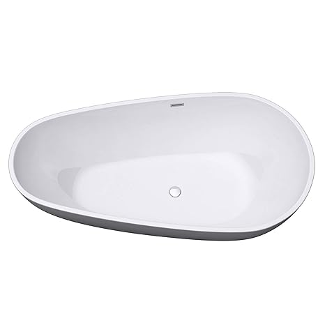 Mai & Mai Freistehende Badewanne 170x80cm Oval Acryl Wanne Standbadwanne V506
