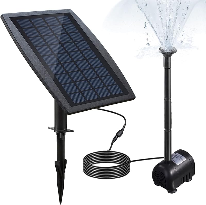 Decdeal Anself Solar Water Pump 9V 2.5W Panel Pump Landscape Fountain