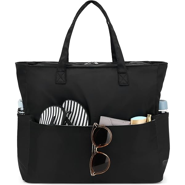 Borsa Spiaggia Impermeabile Grandee 38L Con Cerniera E Fondo Rigido, Tracolla E Manici, Pieghevole Per Viaggi E Piscina - 4