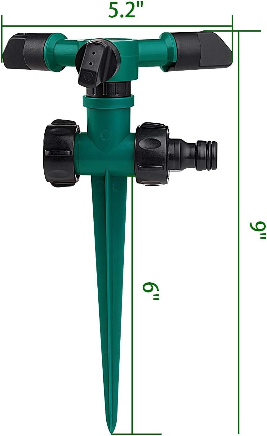 Garden Sprinkler for Yard, Lawn Rotating Sprinklers Adjustable 360 Degree Covering Large Area Up to 3, 000 Sq. Ft, for Automatically Watering Irrigation System Leak-Proof, Kids Playtime Outdoor : Garden & Outdoor