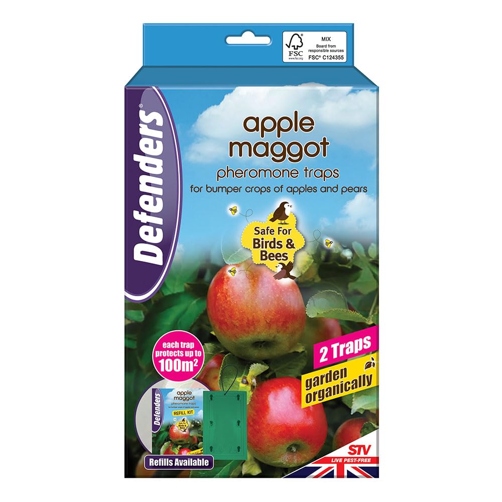 Defenders Apple Maggot Pheromone Trap – Twinpack, Refillable, Re-usable For Bumper Crops of Apples and Pears