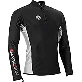 Sharkskin Men's Chillproof Long Sleeve Chest Zip, Black 2X-Large, Reflector