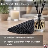 Ziffs Home 120 Black Fibre Reed Diffuser Sticks 20cm x 4mm Thick view 4