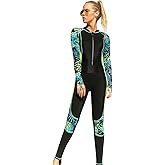 Akaeys Women's Full Body Swimsuit Rash Guard One Piece Long Sleeve Long Leg Swimwear with UV Sun Protection