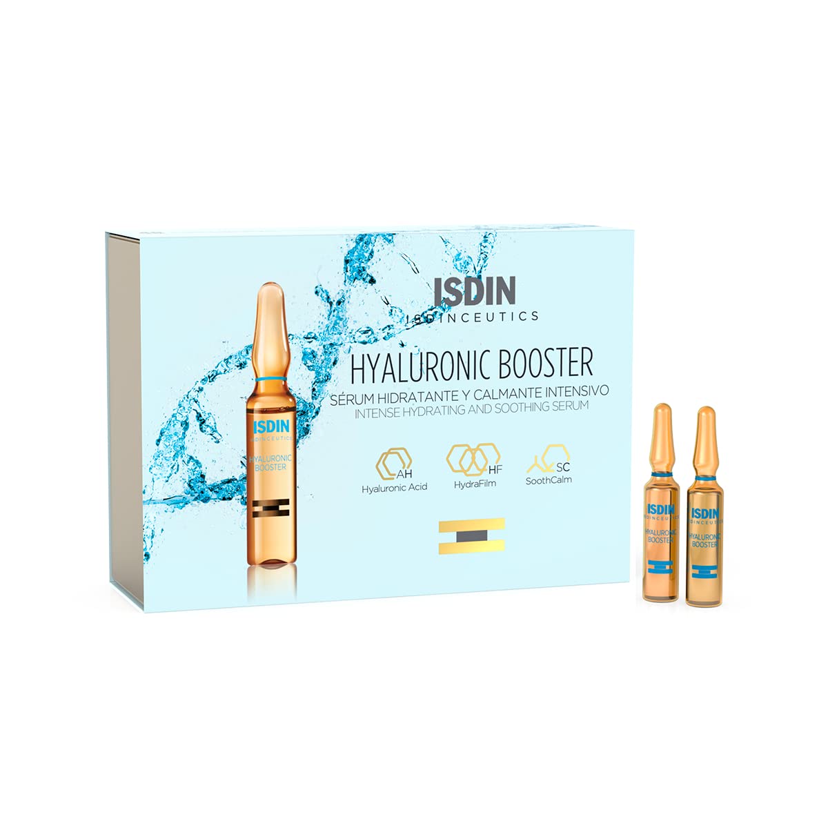 ISDIN Isdinceutics Hyaluronic Booster (30 ampoules) | Intensive hydrating and soothing serum