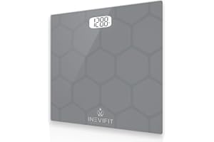 INEVIFIT BATHROOM SCALE, Highly Accurate Digital Bathroom Body Scale, Measures Weight up to 400 lbs. includes Batteries