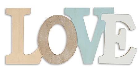 Levandeo Scritta In Inglese Love 3d 30 X 13 Cm In Legno Decorazione Lettere In Diversi Colori