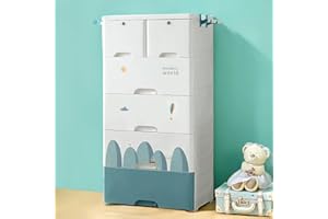 Tokokimo Dresser for Kids Bedroom, Kid Dresser with 6 Drawers - Dressers for Kids with Thickened Plastic, Self-Assembling Kids Dresser with 4 Wheels (with Installation Instructions and Video)